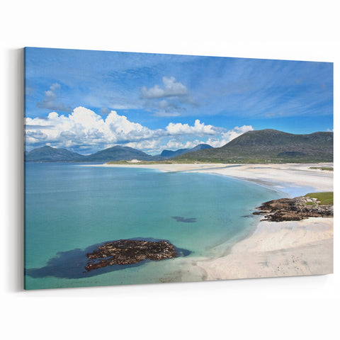 Serene Coastal Beach Scene - Tranquil Seascape Wall Art Print