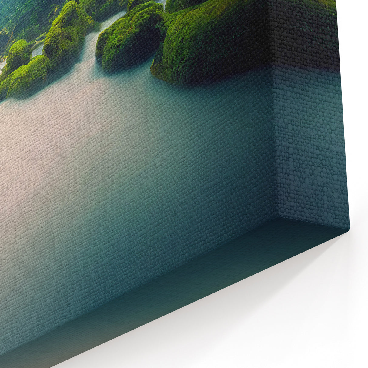 Misty Rainforest River Art - Tranquil Jungle Landscape Print - Nature Decor