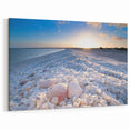 Sunset Seashell Beach - Tranquil Coastal Seascape Wall Art Print