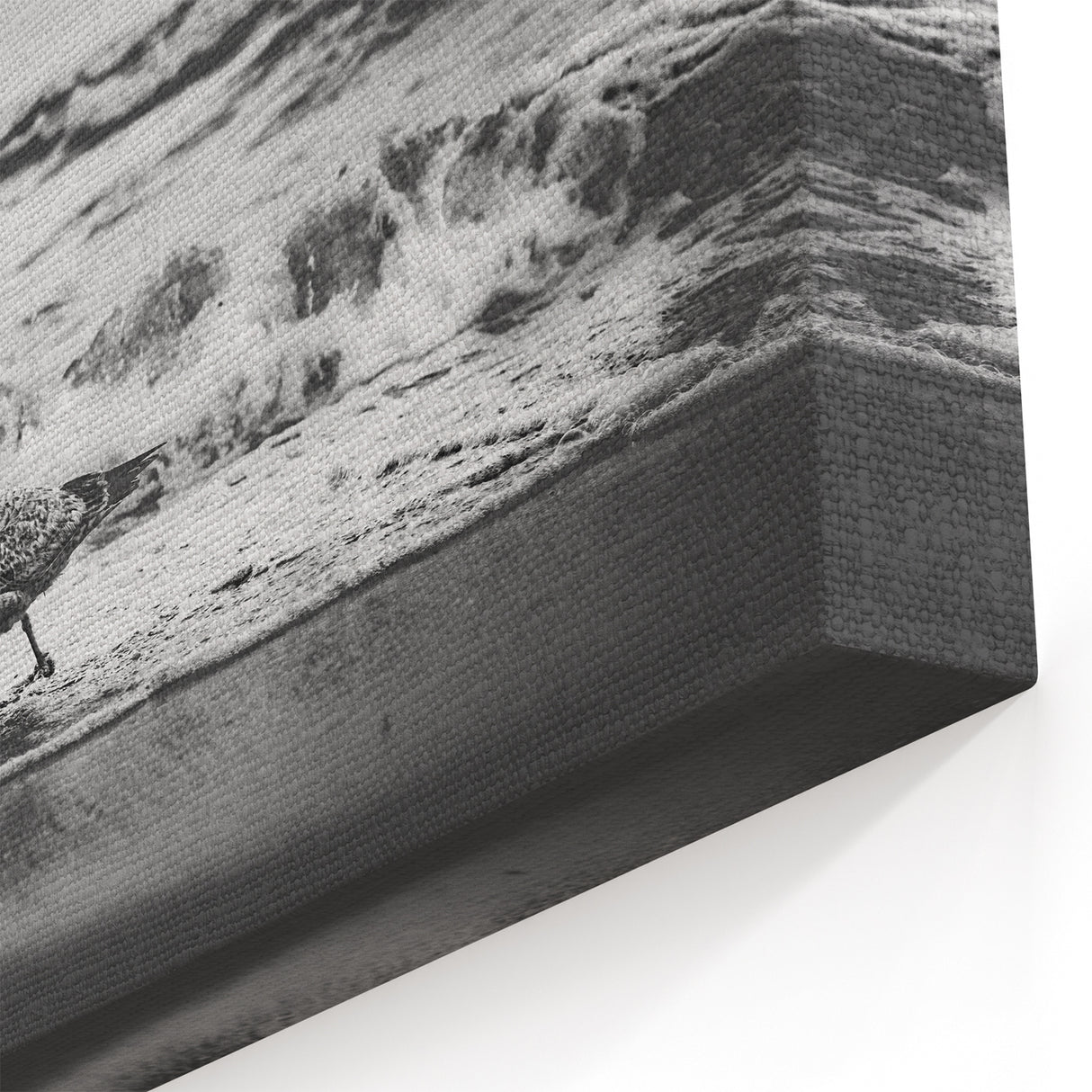 Moody Seagull Seascape - Black and White Coastal Wall Art Print