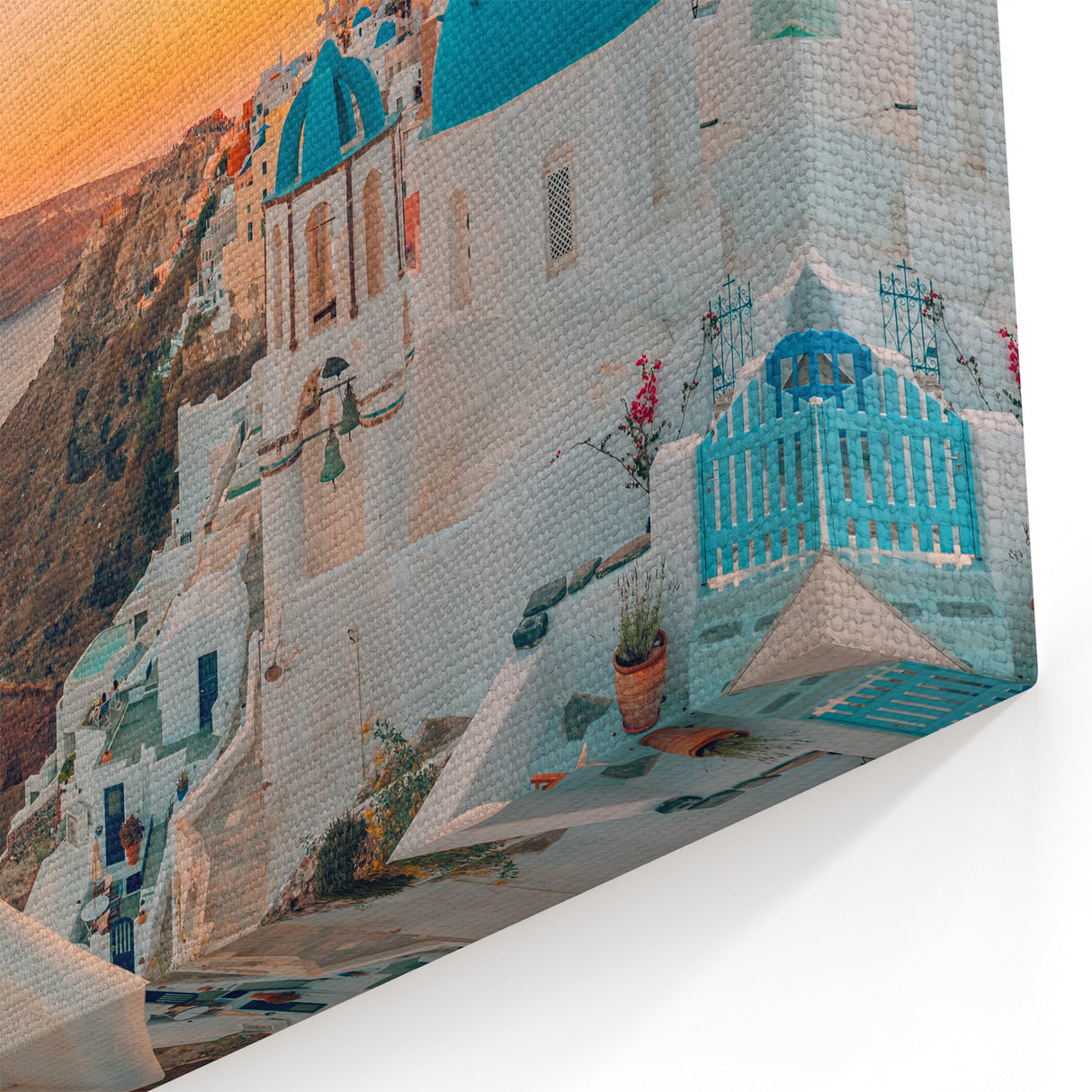 Santorini Sunset - Stunning Coastal Greek Island Wall Art Print