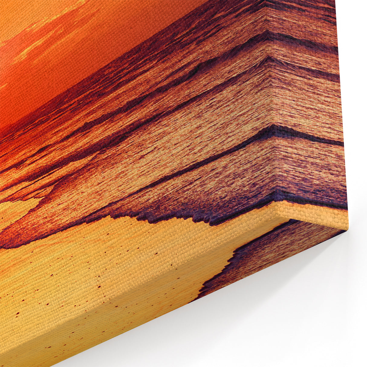 Vibrant Sunset Seascape Wall Art - Coastal Beach Scene Ocean Canvas