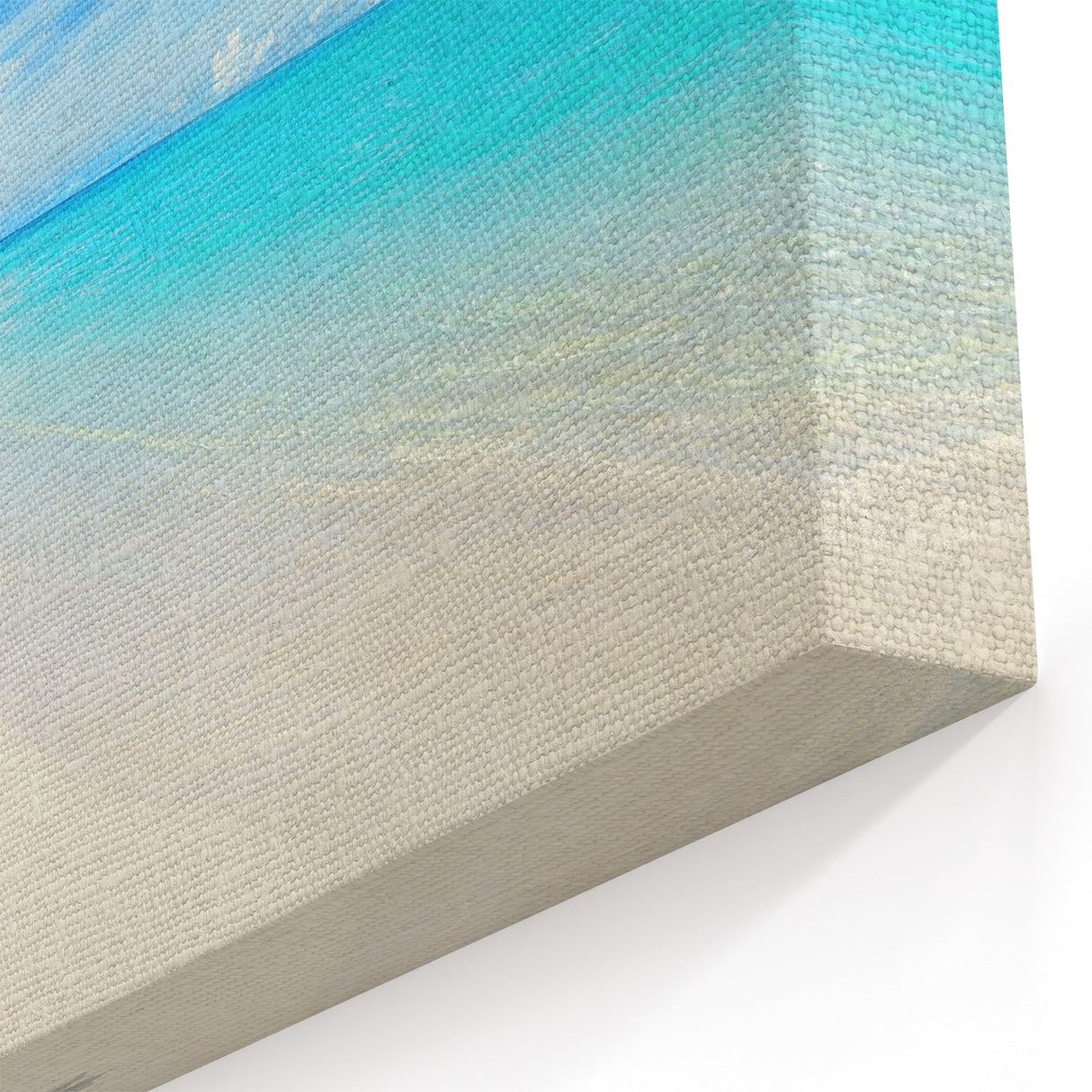 Tropical Beach Palm Tree Wall Art - Coastal Paradise Ocean Canvas