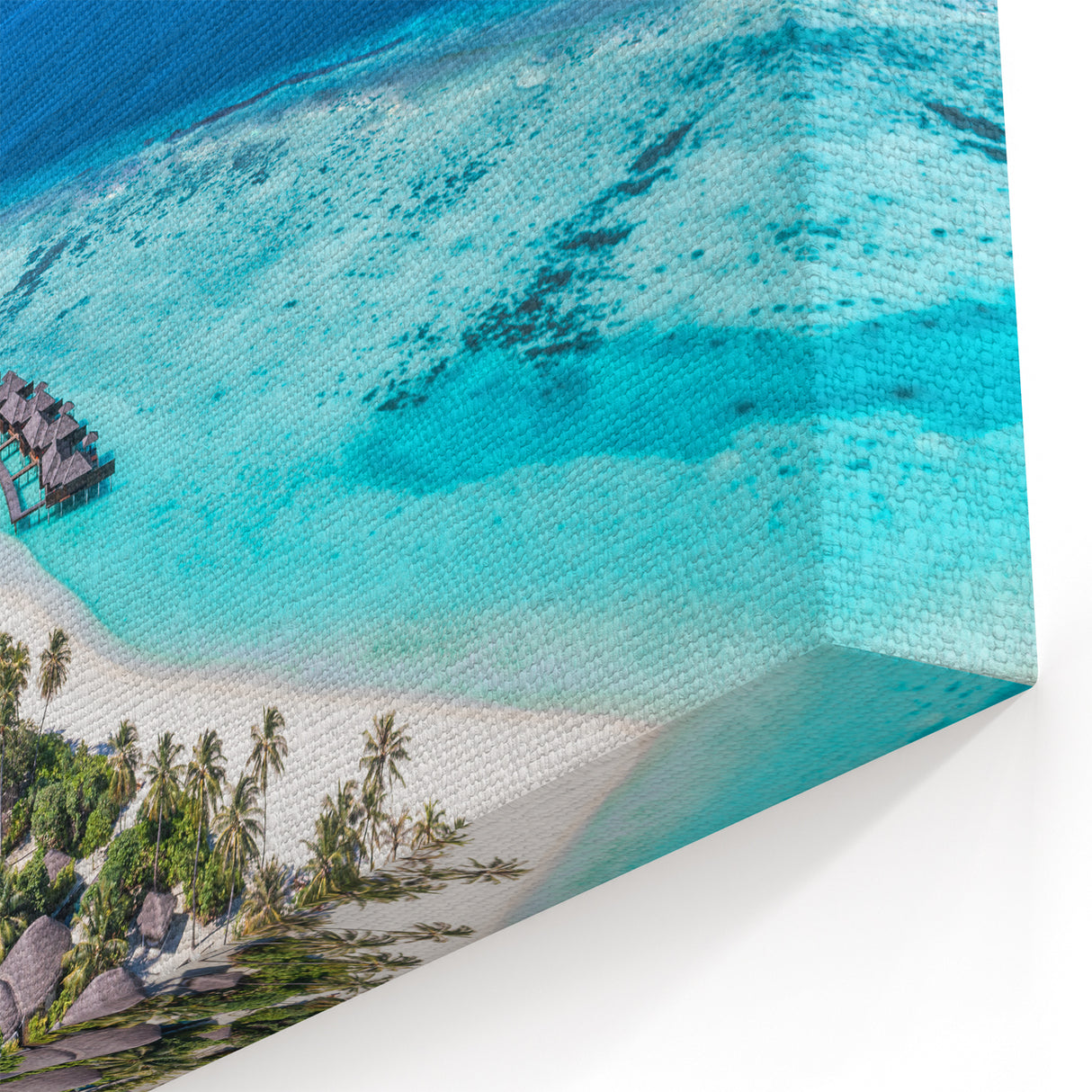 Luxury Tropical Resort Wall Art - Aerial Ocean View Beach Canvas
