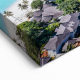 Luxury Tropical Resort Wall Art - Aerial Ocean View Beach Canvas