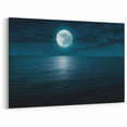 Enchanting Moonlit Ocean Wall Art - Serene Night Seascape Canvas