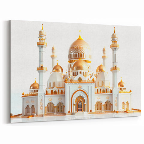 Golden Domes Palace Art Print - Luxurious Architectural Wall Decor