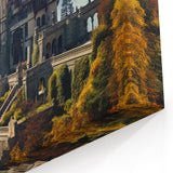 Majestic Mountain Castle Art Print - Scenic Architectural Wall Decor