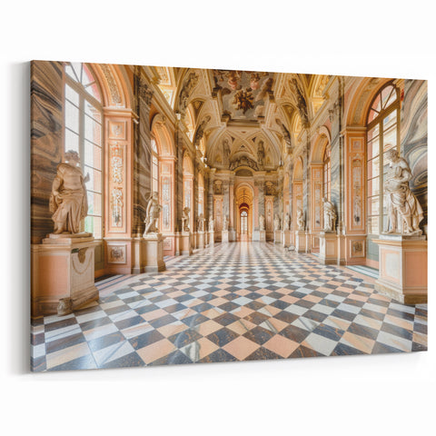 Opulent Palace Hallway Art Print - Luxurious Architectural Wall Decor
