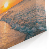 Tropical Beach Sunrise Canvas - Coastal Art Print for Beach Decor