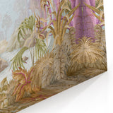 Pastel Rainforest Illustration Art - Dreamy Jungle Canvas Print - Nature Decor