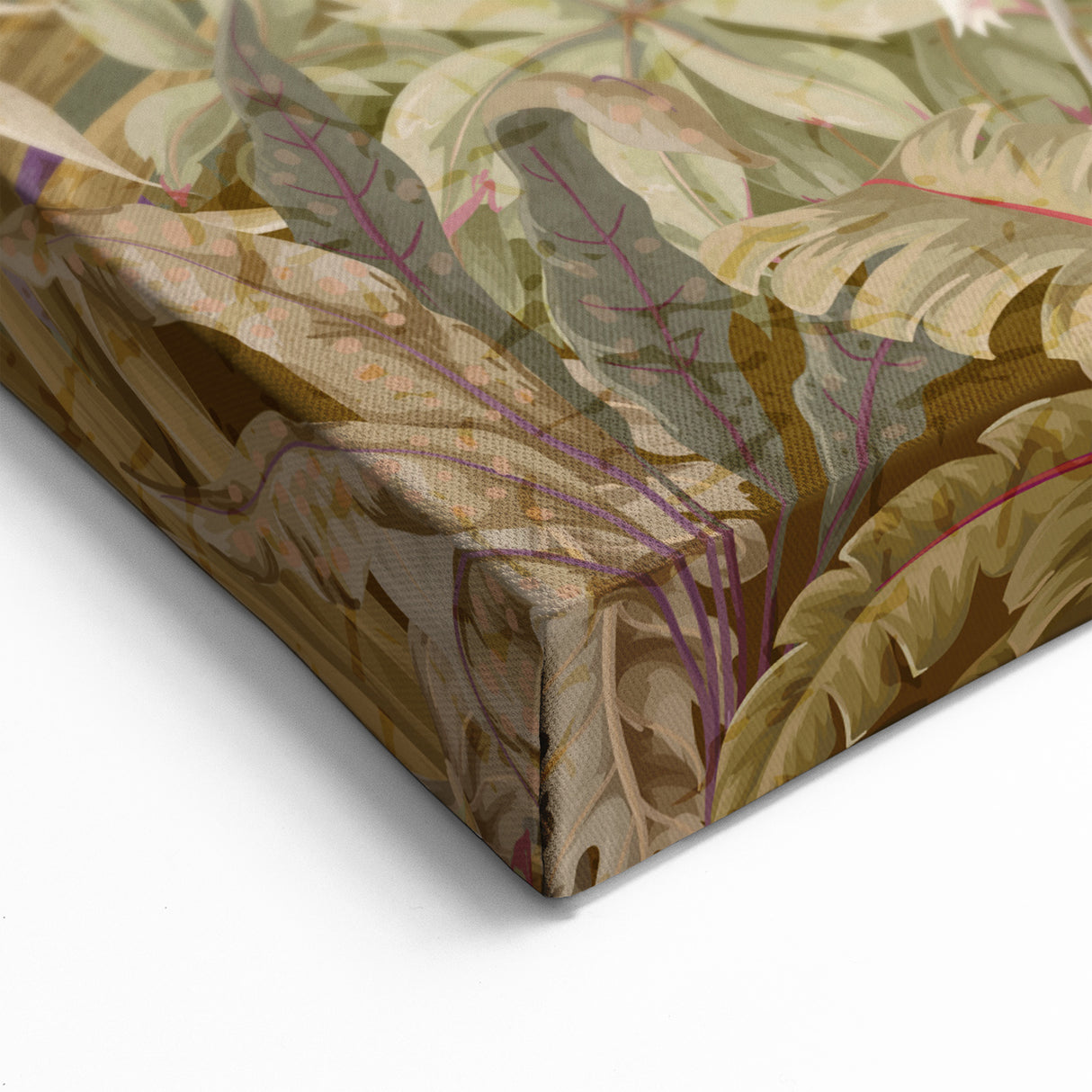 Pastel Rainforest Illustration Art - Dreamy Jungle Canvas Print - Nature Decor
