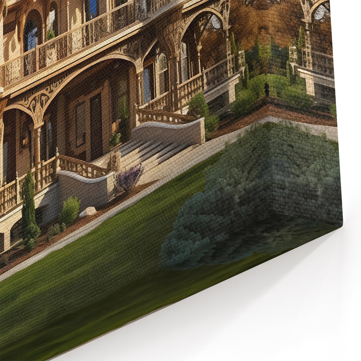 Victorian Mansion Art Print - Elegant Architectural Wall Decor