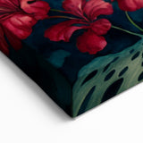 Tropical Birds & Flowers Art - Lush Rainforest Canvas Print - Nature Decor