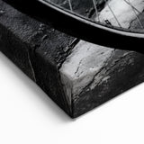 Red Bicycle on Wet Cobblestone - Striking Cycling-Themed Wall Art