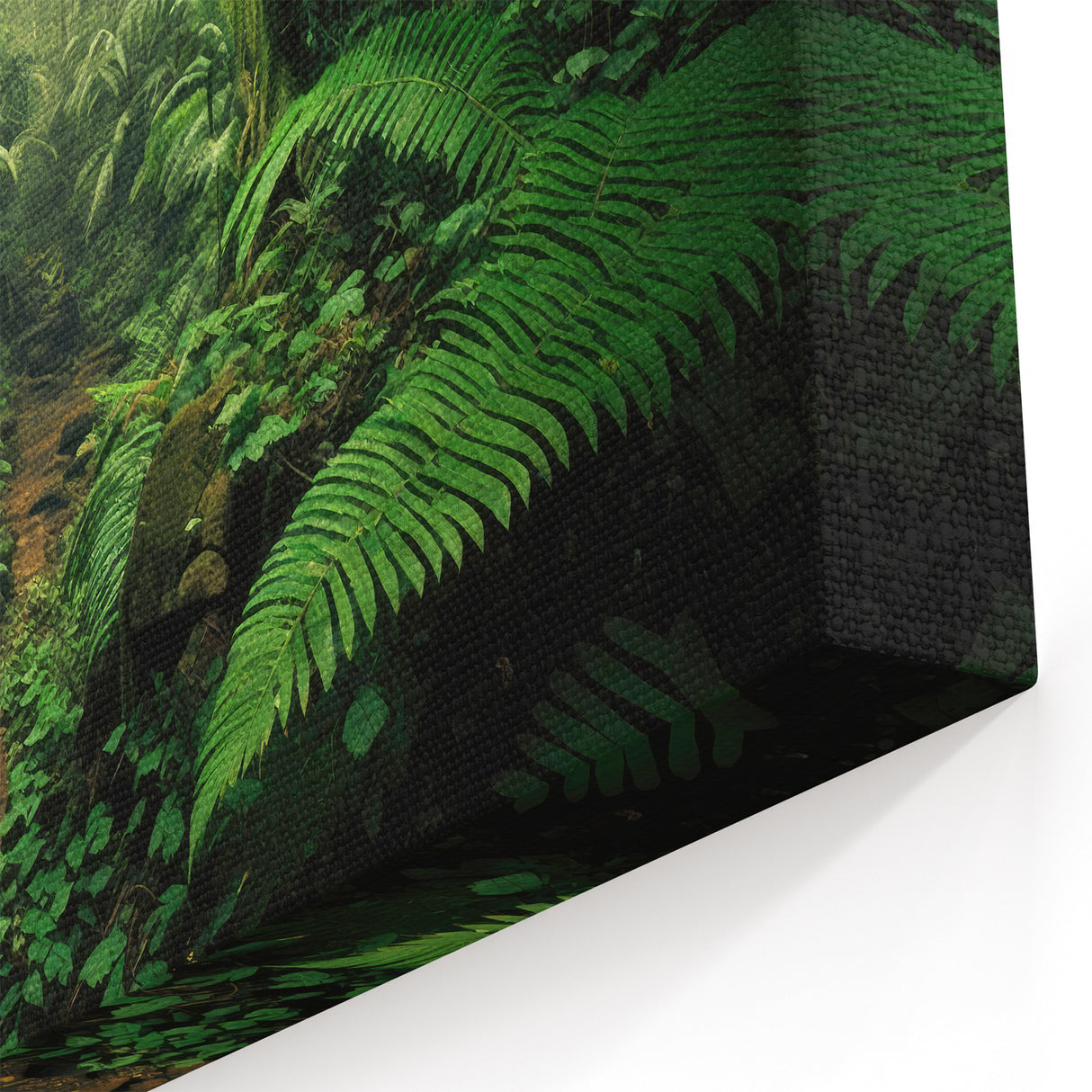 Mystical Rainforest Path - Serene Greenery Canvas Wall Art