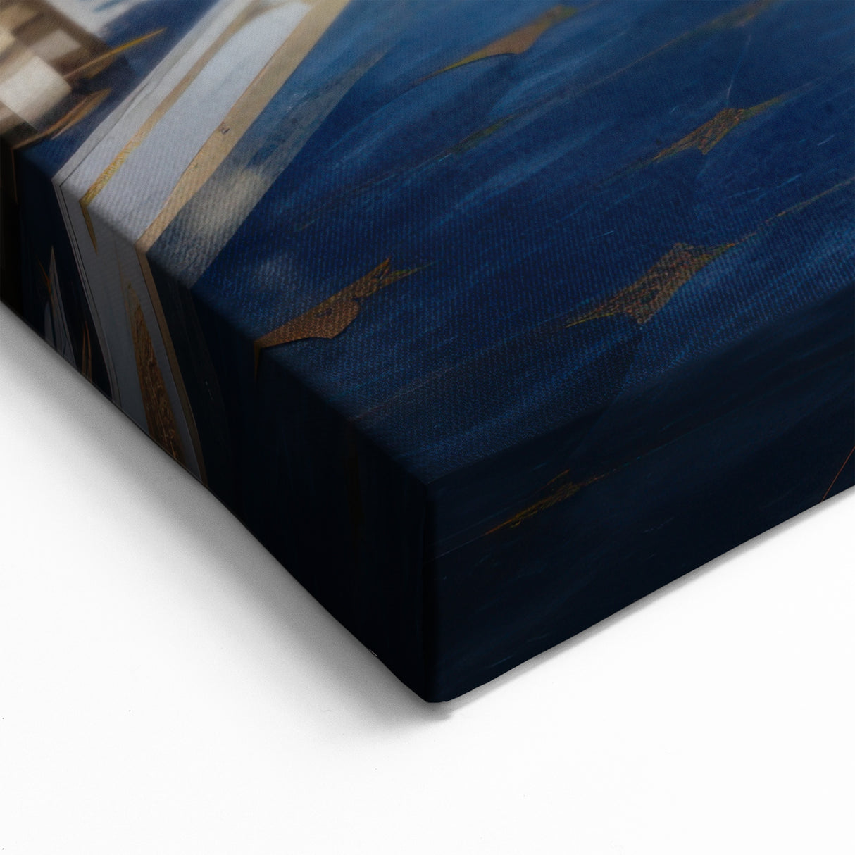 Royal Blue Palace Hall Art Print - Luxurious Architectural Decor