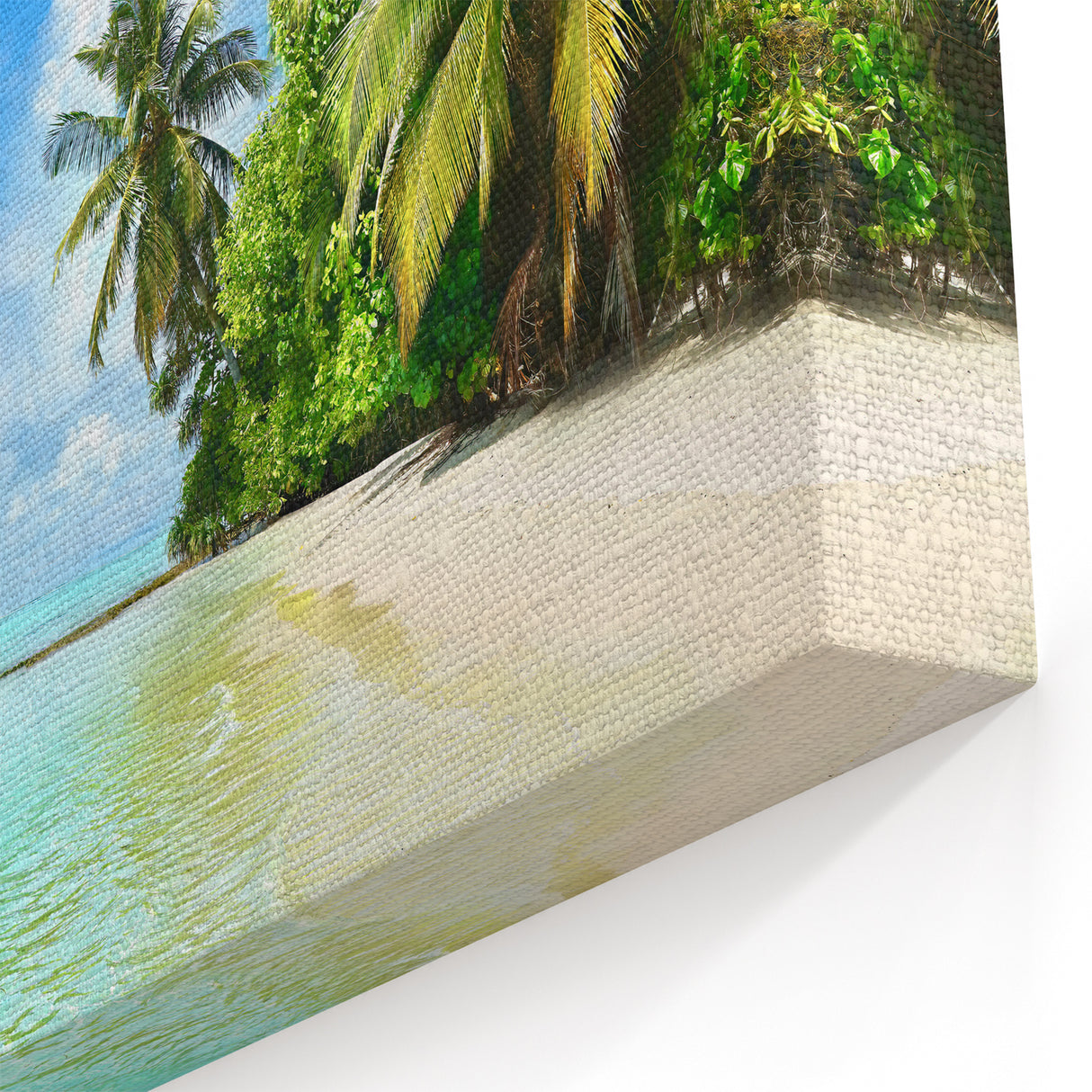 Tropical Paradise Beach Canvas - Coastal Wall Art for Tranquil Decor