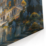 Autumn Palace Garden Art Print - Majestic Architectural Wall Decor