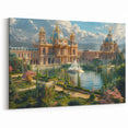 Spring Palace Garden Art Print - Luxurious Architectural Wall Decor
