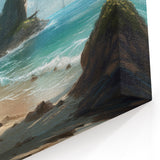 Mystical Coastal Castle Canvas - Enchanting Seascape Wall Art