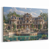 Luxurious French Chateau Art Print - Grand Architectural Wall Decor