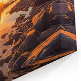 Golden Autumn Sunset River Scene - Tranquil Landscape Wall Art