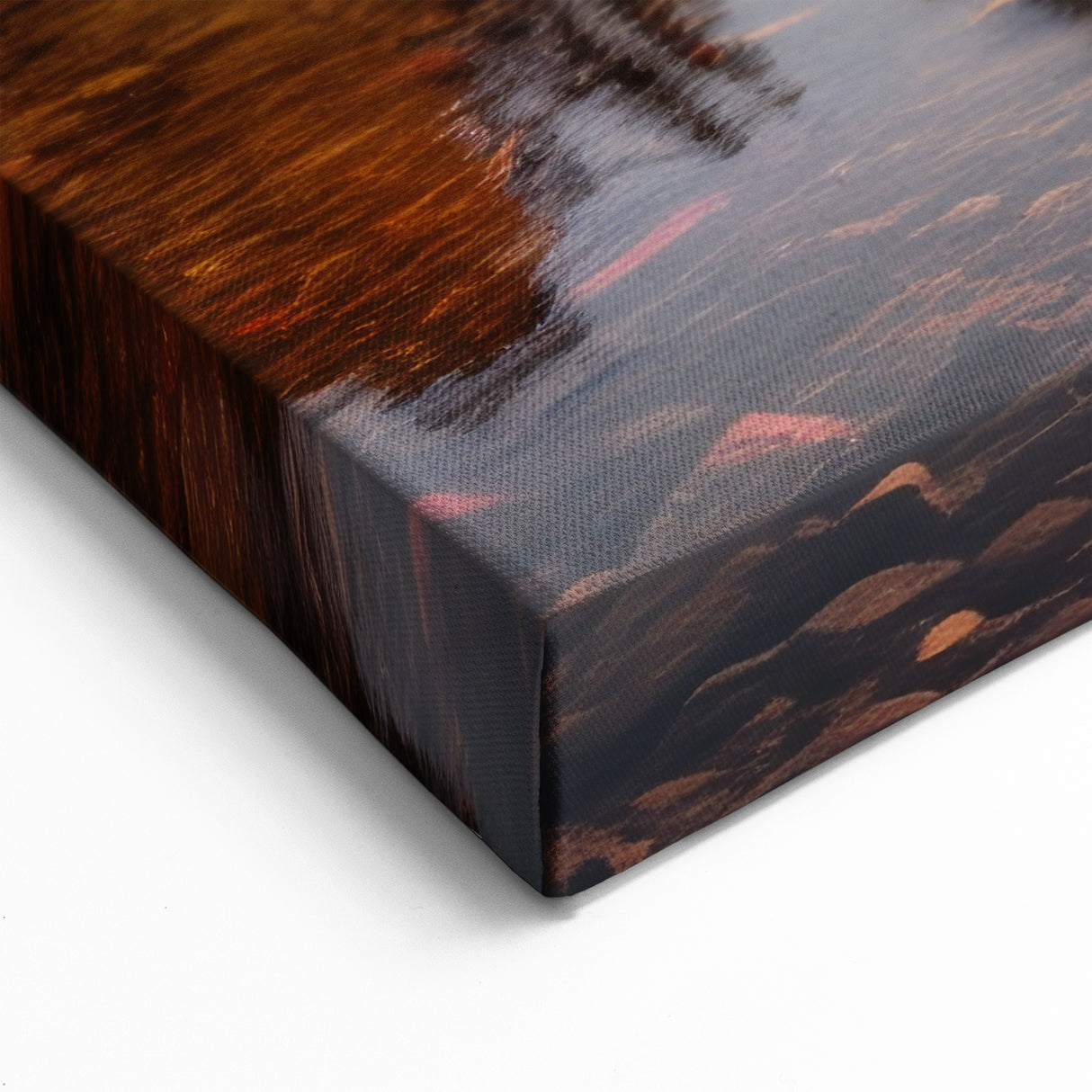 Golden Autumn Sunset River Scene - Tranquil Landscape Wall Art