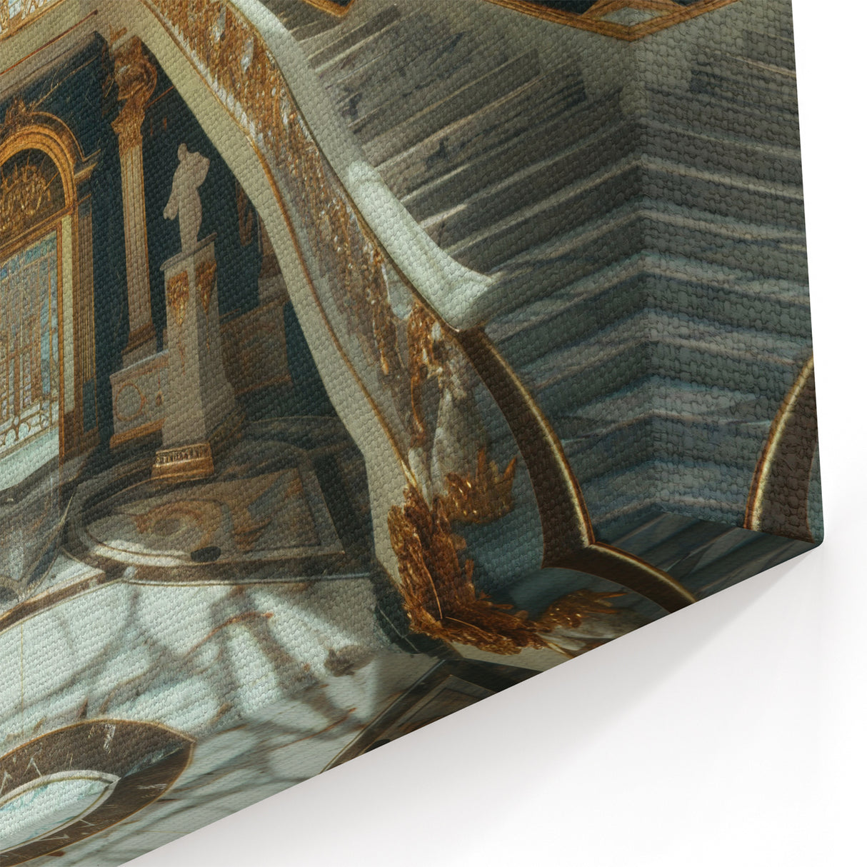 Royal Palace Architecture Art Print | Grand Staircase Luxury Wall Decor