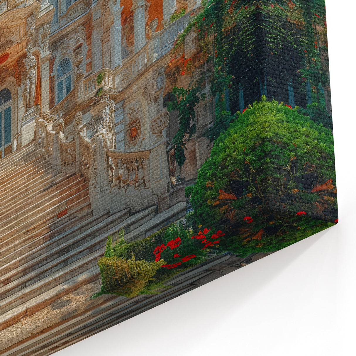 Ornate Palace Exterior Art Print | Luxurious Historic Mansion Decor