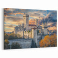 Majestic Medieval Castle Art Print | Historic Fortress Wall Decor