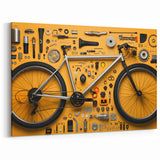 Bicycle Parts Art - Modern Cycling-Themed Mechanical Wall Decor