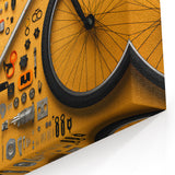 Bicycle Parts Art - Modern Cycling-Themed Mechanical Wall Decor