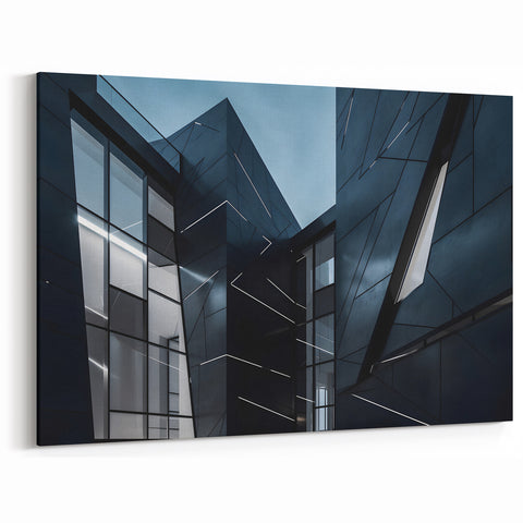 Futuristic Skyscraper Wall Art | Modern Architecture Prints | Urban Nightscape