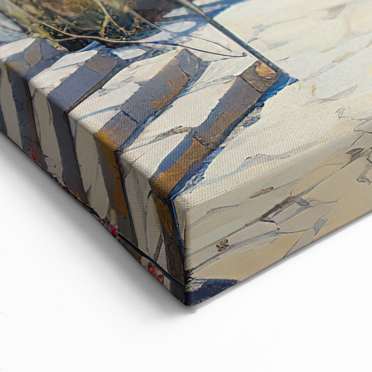 Charming Mediterranean Village - Coastal Wall Art with Floral Beauty