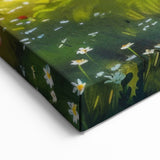 Idyllic House Wall Art - Peaceful Countryside Canvas Print with Fields