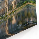 Refined Palace by the Lake Art | Elegant Historical Architecture Decor