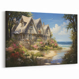 Rustic Coastal Cottage Wall Art - Scenic Framed Print