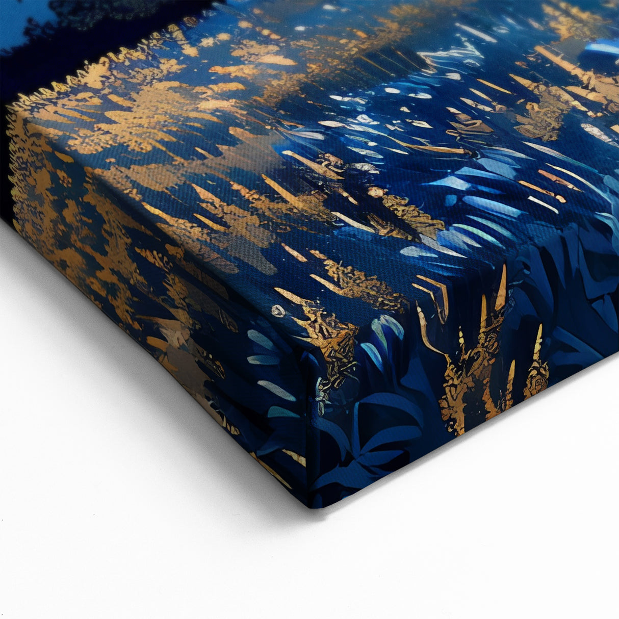 Starry Night House Wall Art - Cozy Cottage Canvas Print with Night Sky