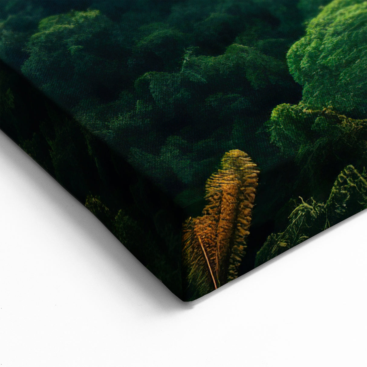 Misty Rainforest River at Sunrise - Serene Tropical Landscape Art