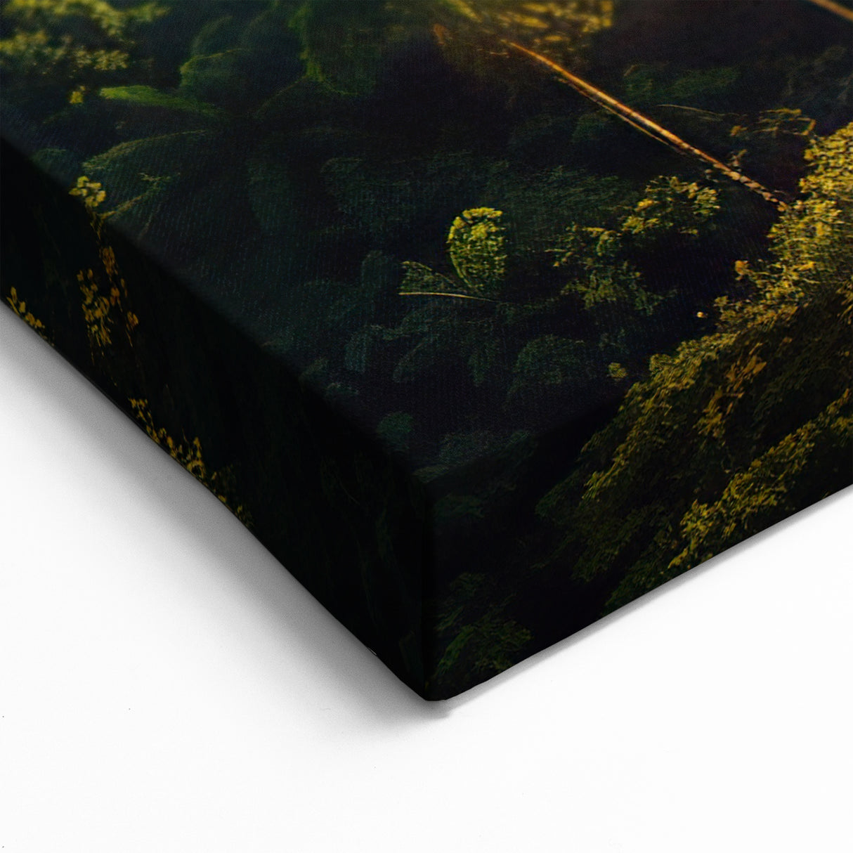 Sunbeams Over Misty Rainforest - Majestic Tropical Landscape Art