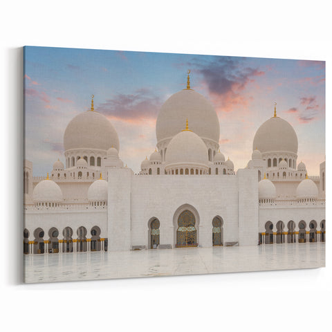Majestic White Mosque Art | Grand Islamic Architecture Decor Print
