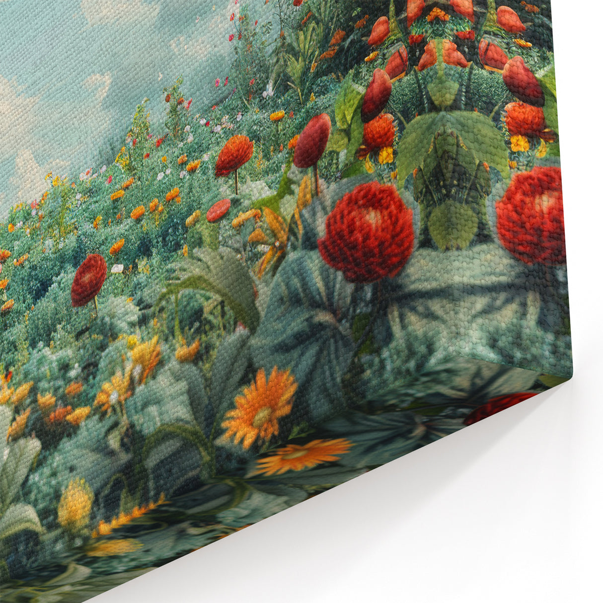 Charming House Wall Art - Flower Garden Cottage Canvas Print