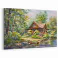 Charming Woodland Cottage Wall Art - Rustic Framed Print