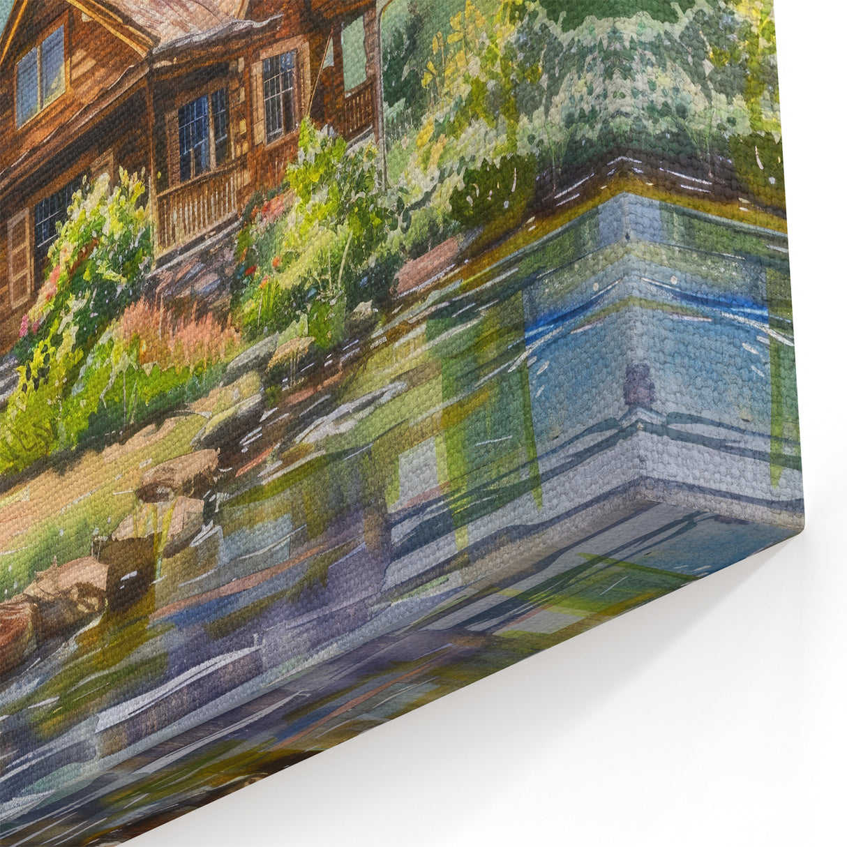 Charming Woodland Cottage Wall Art - Rustic Framed Print