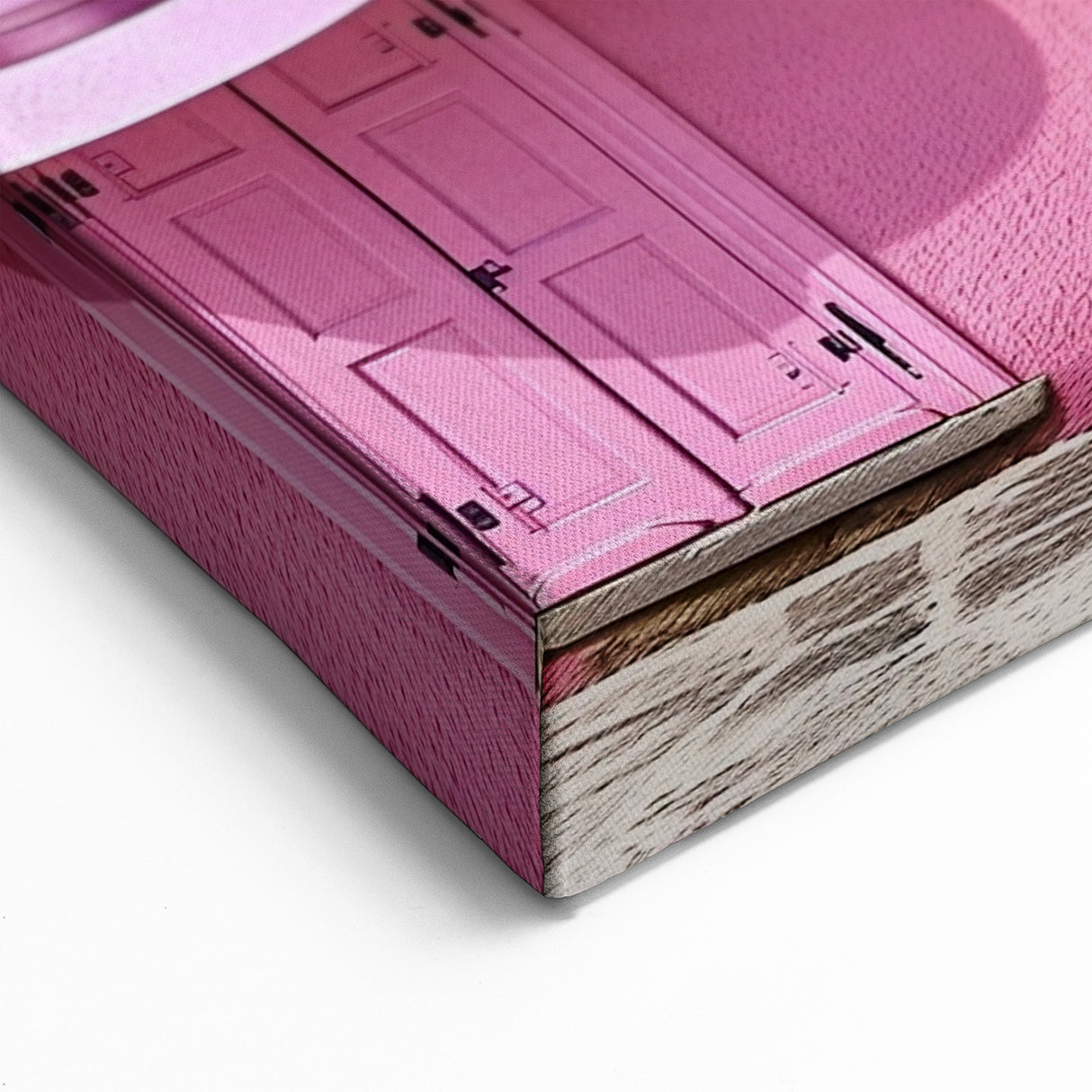 Whimsical Door Wall Art - Pink and Blue Door with Hat Decor Print