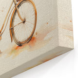Watercolor Bicycle & Flowers Art - Elegant Cycling-Themed Wall Decor