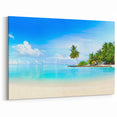 Vibrant Tropical Seascape Wall Art - Coastal Beach Scene Canvas Print