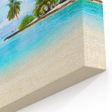 Vibrant Tropical Seascape Wall Art - Coastal Beach Scene Canvas Print