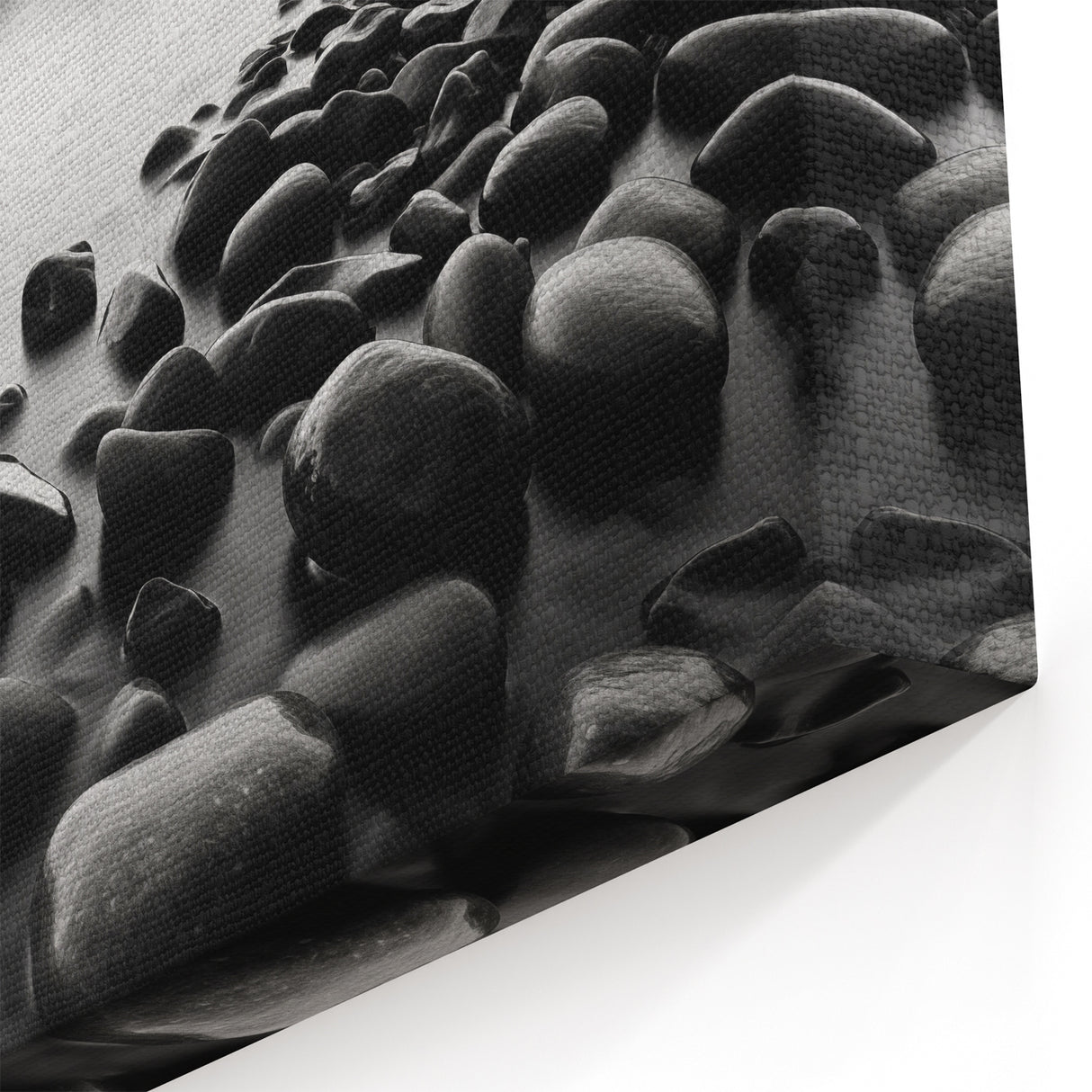 Monochrome Seascape Wall Art - Black and White Coastal Shoreline Print